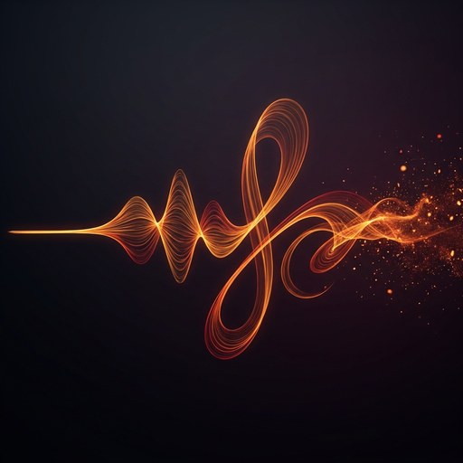 Emberwave icon: a waveform of fire dissolving into embers